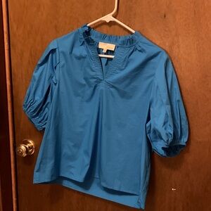 Pinch Vibrant Blue Blouse with Puff Sleeves
